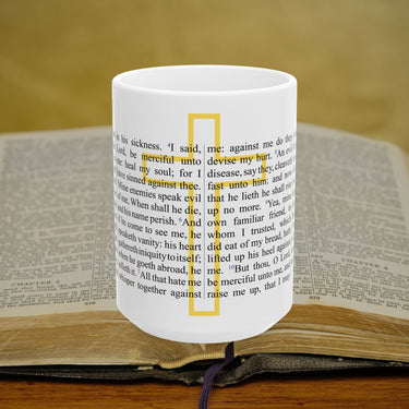 Psalm 41 Full Text - 15oz Coffee Mug